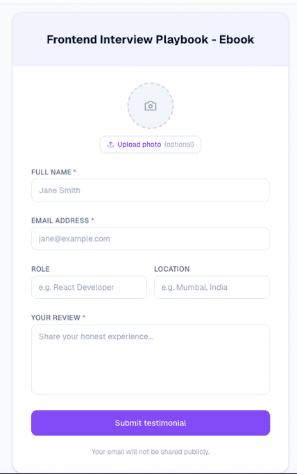 Testimonial Generator — Demo 2