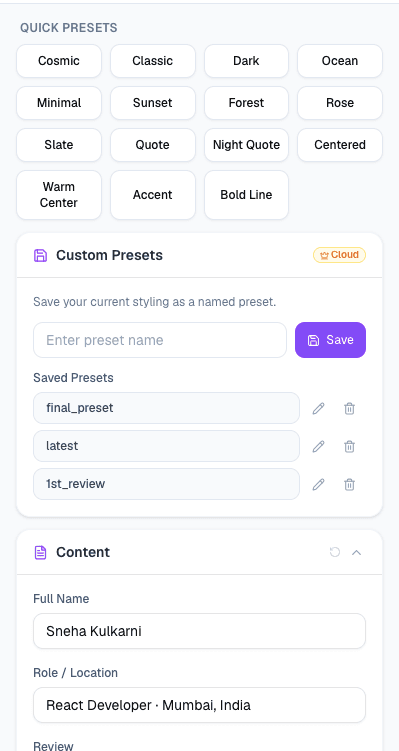 Testimonial Generator — Demo 41