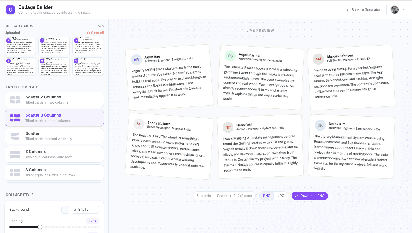 Testimonial Generator — Demo 81